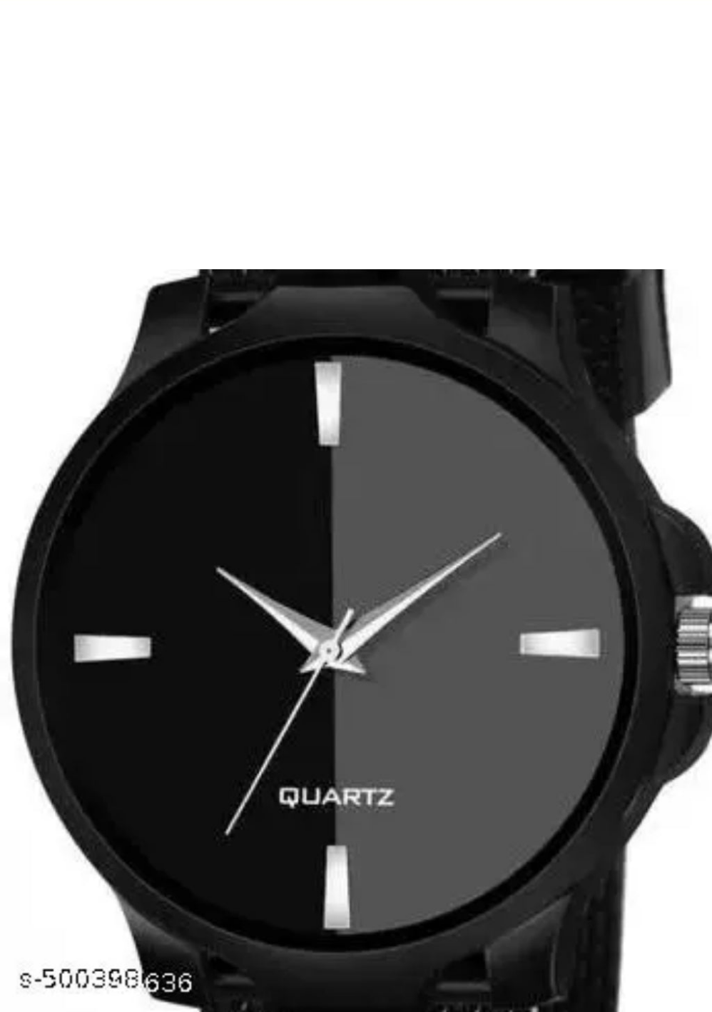 Stylish Black Quartz Analog Watch for Men – Minimalist Design, Premium Look